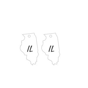 Illinois SVG Illinois State Earring svg Illinois Earring Outline SVG Outline of the State of Illinois Svg includes svg/png/dxf files