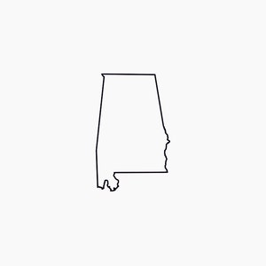 Alabama SVG Alabama Outline svg Alabama SVG Outline of Alabama Svg Includes svg Files Alabama Print Digital State File