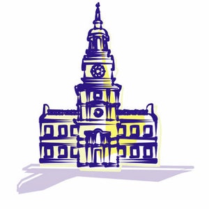 Independence Hall Colonial Building Vector Art SVG- American Landmark Illustration of Philadelphia's Historic Monument United States History