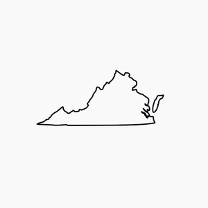 Virginia SVG Virginia Outline svg Virginia SVG Outline of Virginia Svg Includes svg Files Virginia Print Digital State File