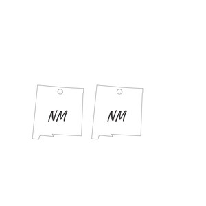 New Mexico SVG New Mexico State Earring svg New Mexico Earring Outline SVG Outline of the State of NM Svg includes svg/png/dxf files