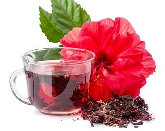Hibiscus Tea, Dried Loose Leaf Tea, Loose Leaf Tea, Beneficial Tea, Dried Hibiscus, Hibiscus Flowers, Dried Hibiscus Tea [8 oz]