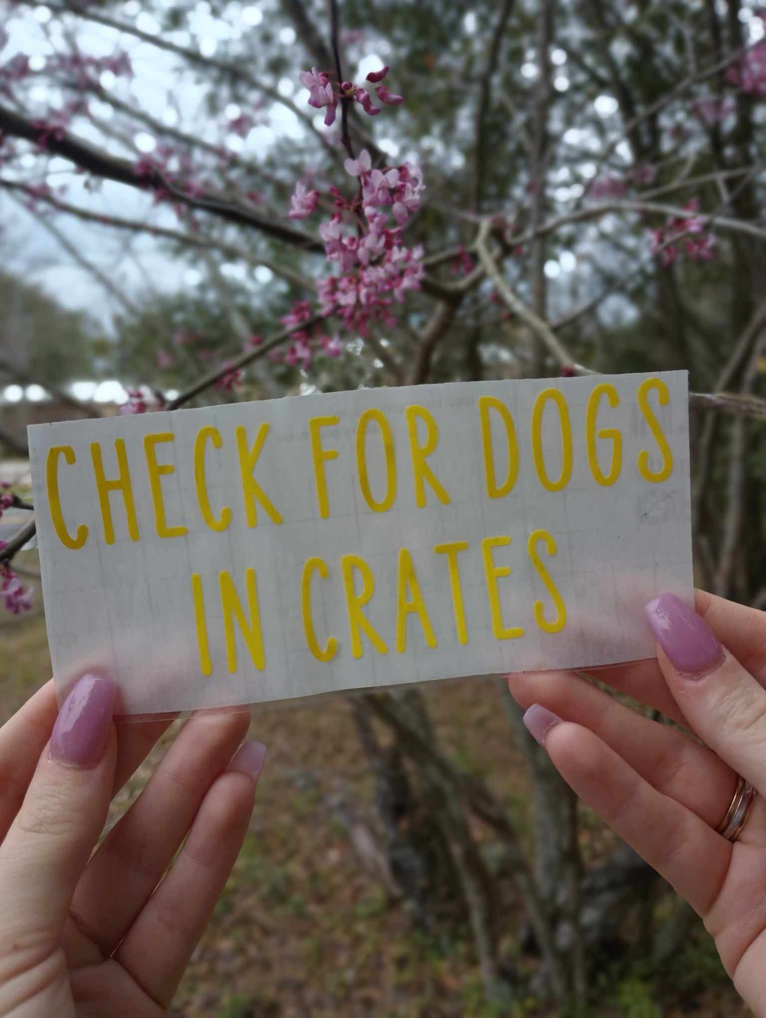 Check for Dogs in Crates