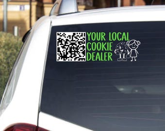 Your Local Cookie Dealer: Single Decal, 2 pack or Full Kit QR Code included!! (Sales tool for Girl Scouts)