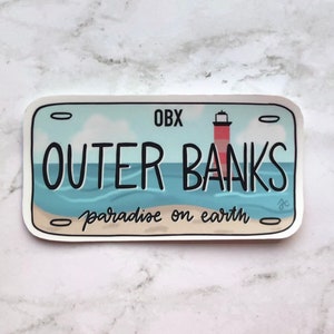 The OG Obx License Plate Sticker , ORIGINAL CREATOR, Waterproof Sticker, Outer Banks, Outer Banks Netflix, Outer Banks License Plate, Beach,