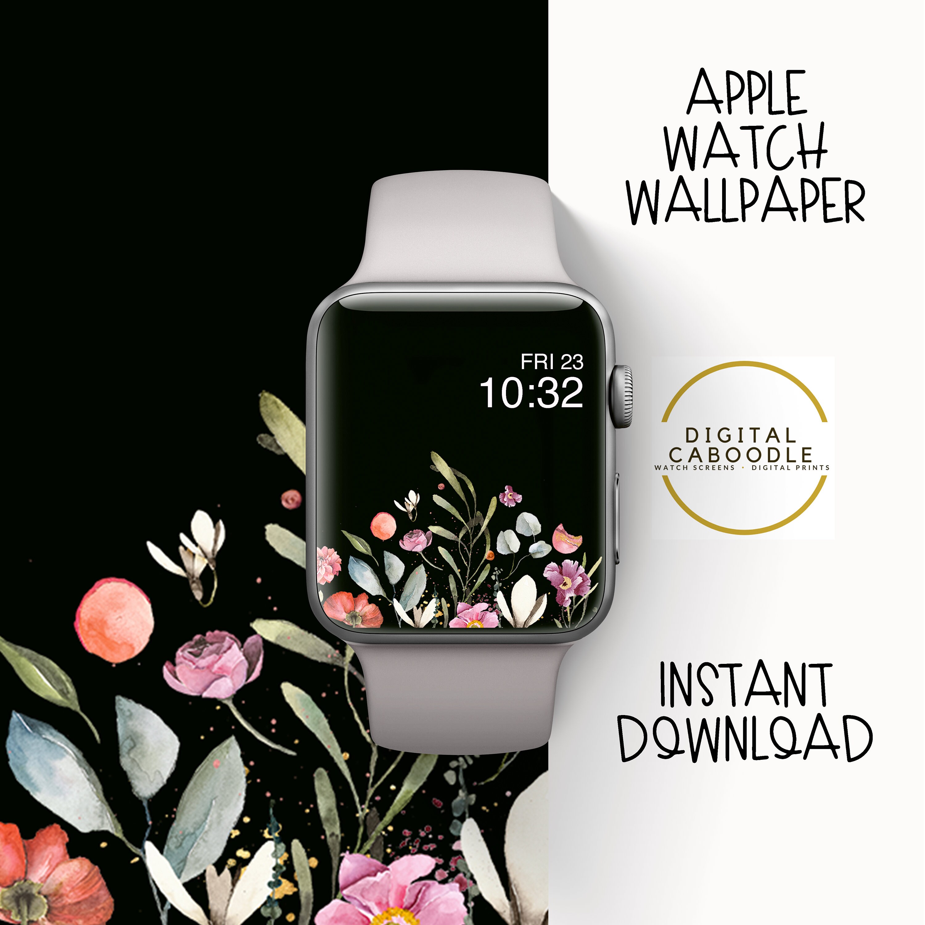 Apple Watch Wallpaper Apple Watch Hintergrund Blumen Boot Etsy