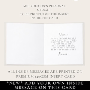 The image is a blank card with instructions for adding personal messages.