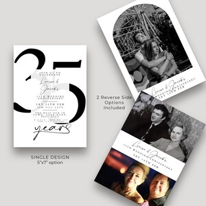 Printable 35th Anniversary Invitation With Photo Reverse, 35th Wedding ...