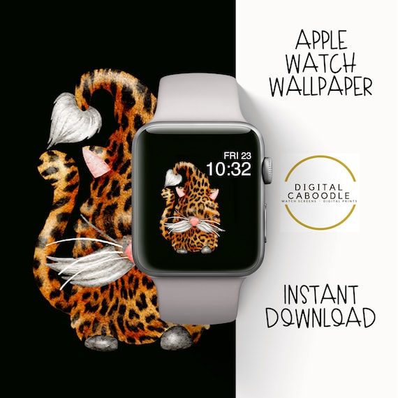 Smart Watch Wallpaper for Apple Watch Leopard Gnome - Etsy Ireland
