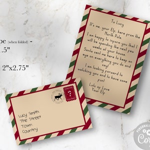 Printable Mini Elf Letter, Hello From Your Elf, Letter and Envelope ...