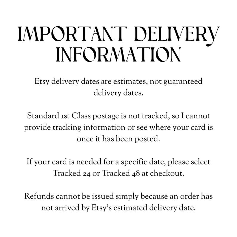 a poem written in black and white with the words important delivery information