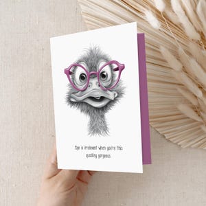 Carte d'anniversaire A5 drôle de canard | Animal original dessiné à la main | Citation magnifique charlatan | Carte recyclée | Cadeau pour elle | L'âge n'est qu'un nombre