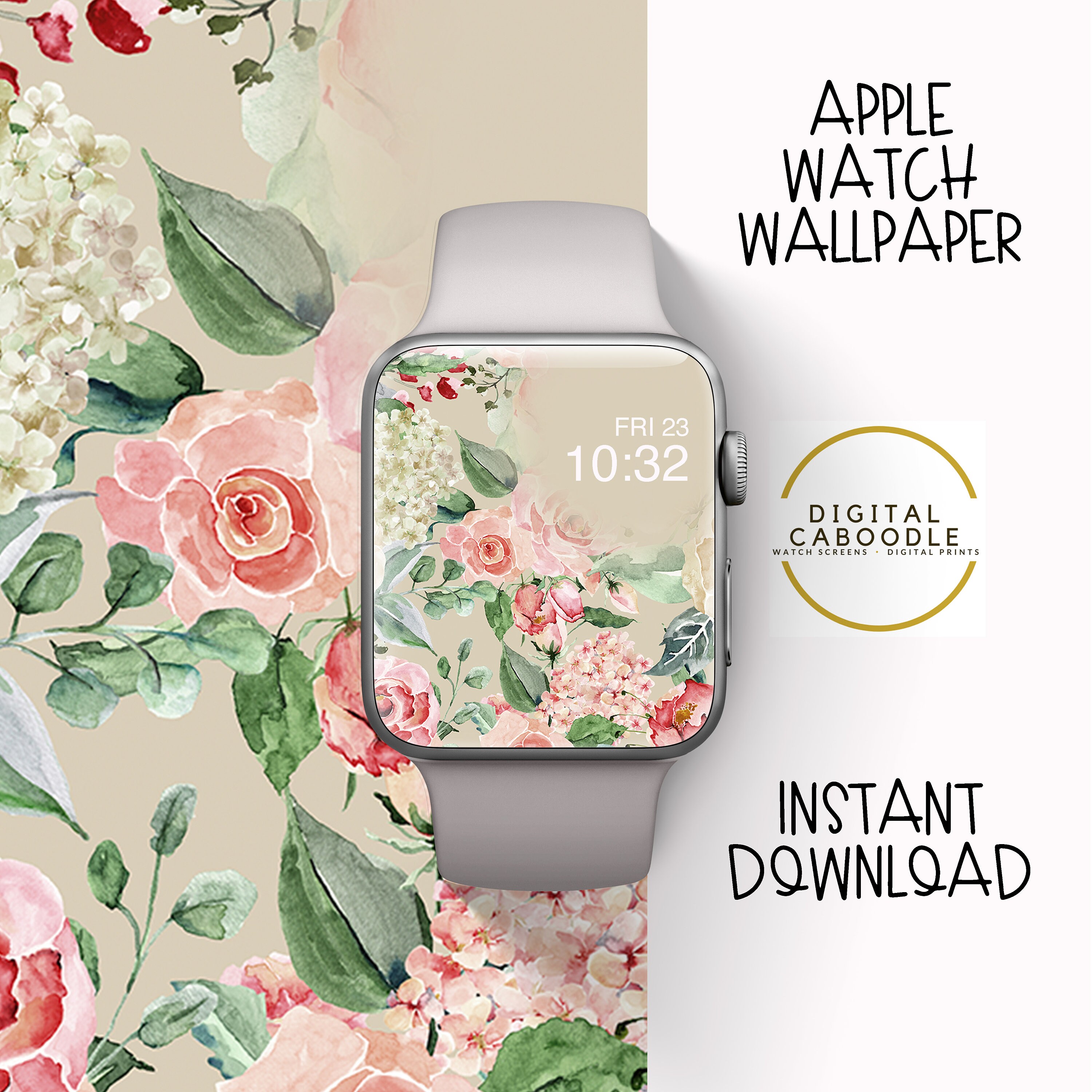 Apple Watch Wallpaper Floral Flowers Apple Watch Background | Etsy