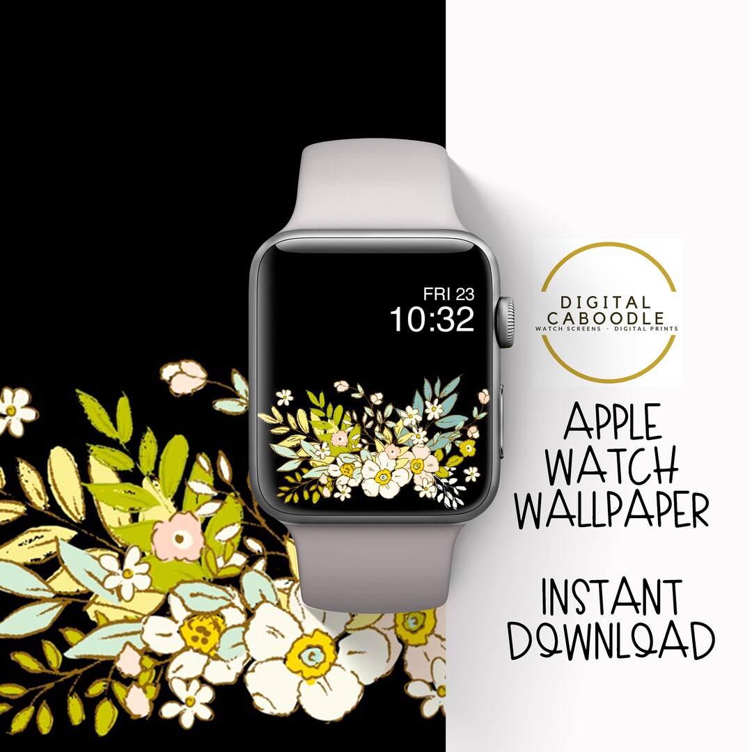 Wallpaper for Apple Watch Smart Watch Background Flowers Etsy