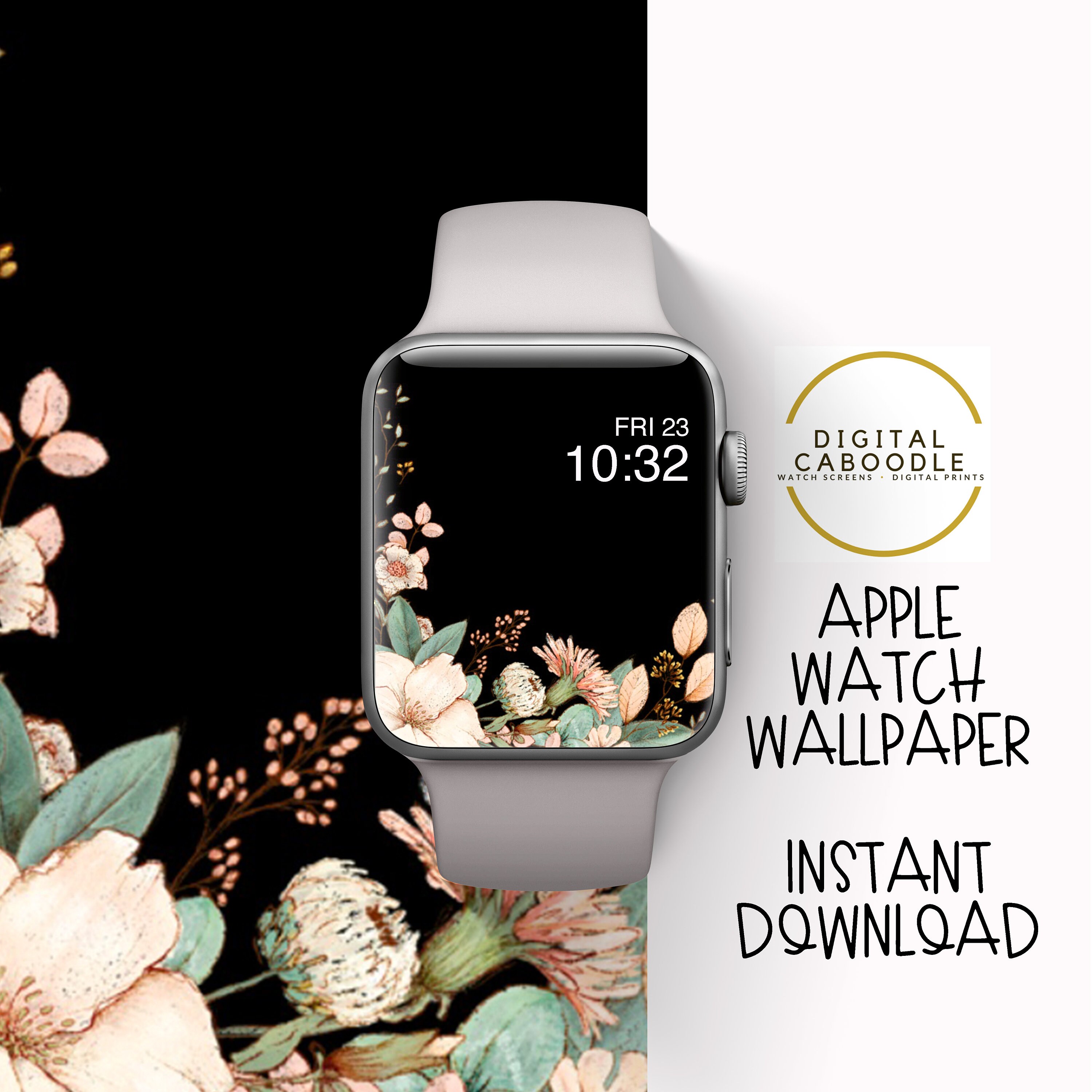 Apple Watch Wallpaper Apple Watch Background Flowers Watch Etsy