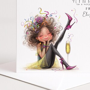 Funny Birthday Card for Friend, Aging With Attitude Card, Sassy Birthday Card for Her, Optional Name Personalisation image 5