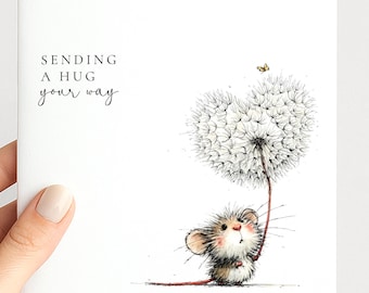 Sending a Hug Card, Thinking of You Card, Comfort Card, Support Card for Difficult Times