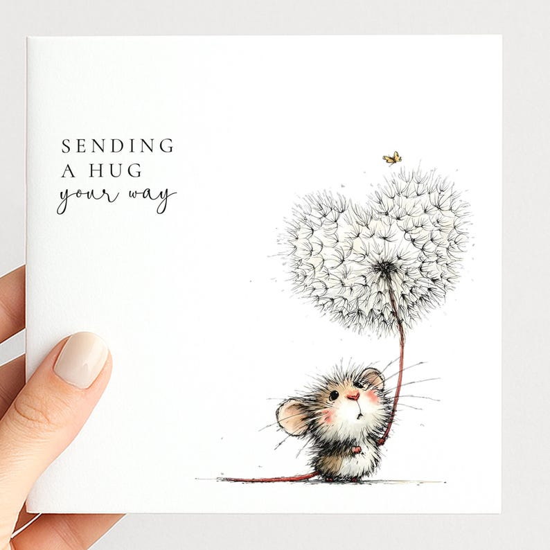 Sending a Hug Card, Thinking of You Card, Comfort Card, Support Card for Difficult Times image 1