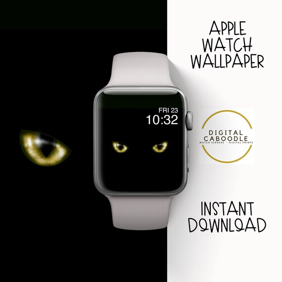 Wallpaper for Apple Watch Cats Eyes Goldenhand Drawn - Etsy