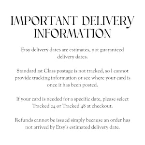 a poem written in black and white with the words important delivery information