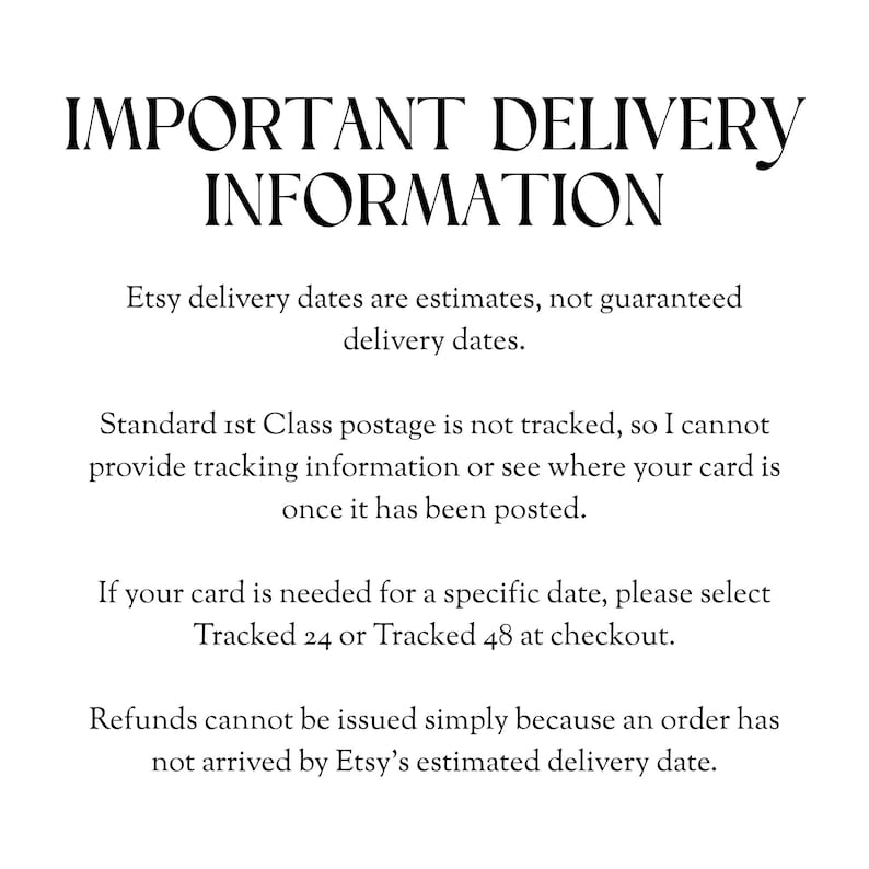 a poem written in black and white with the words important delivery information
