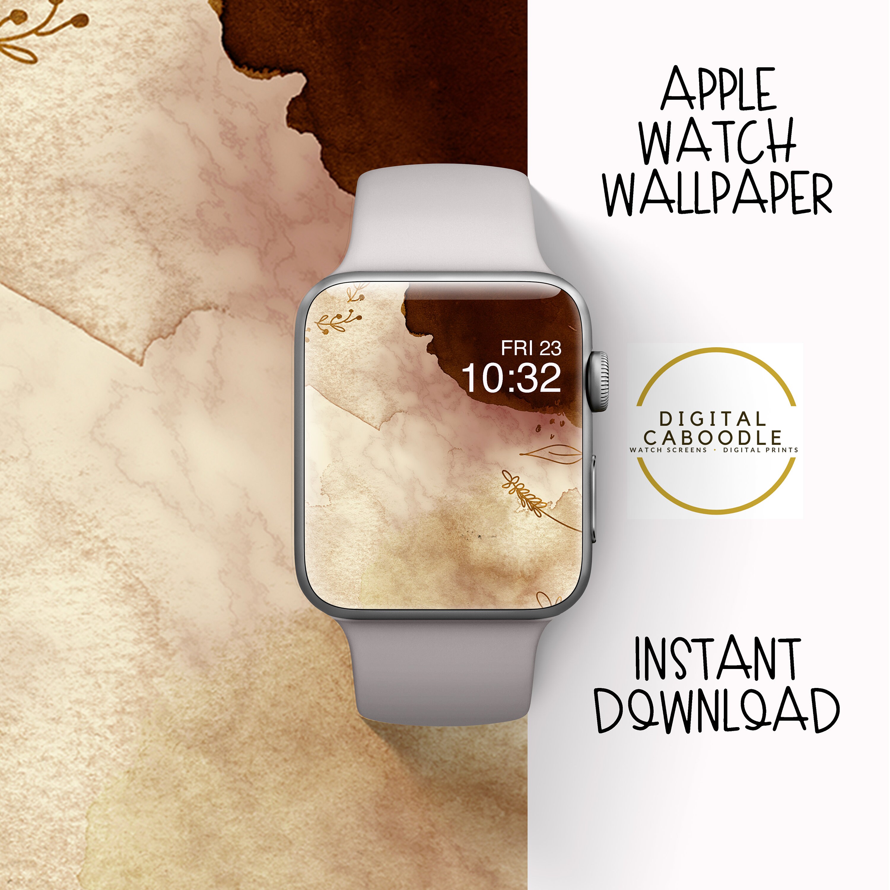Apple Watch Wallpaper Brown apple watch background Fall apple Etsy
