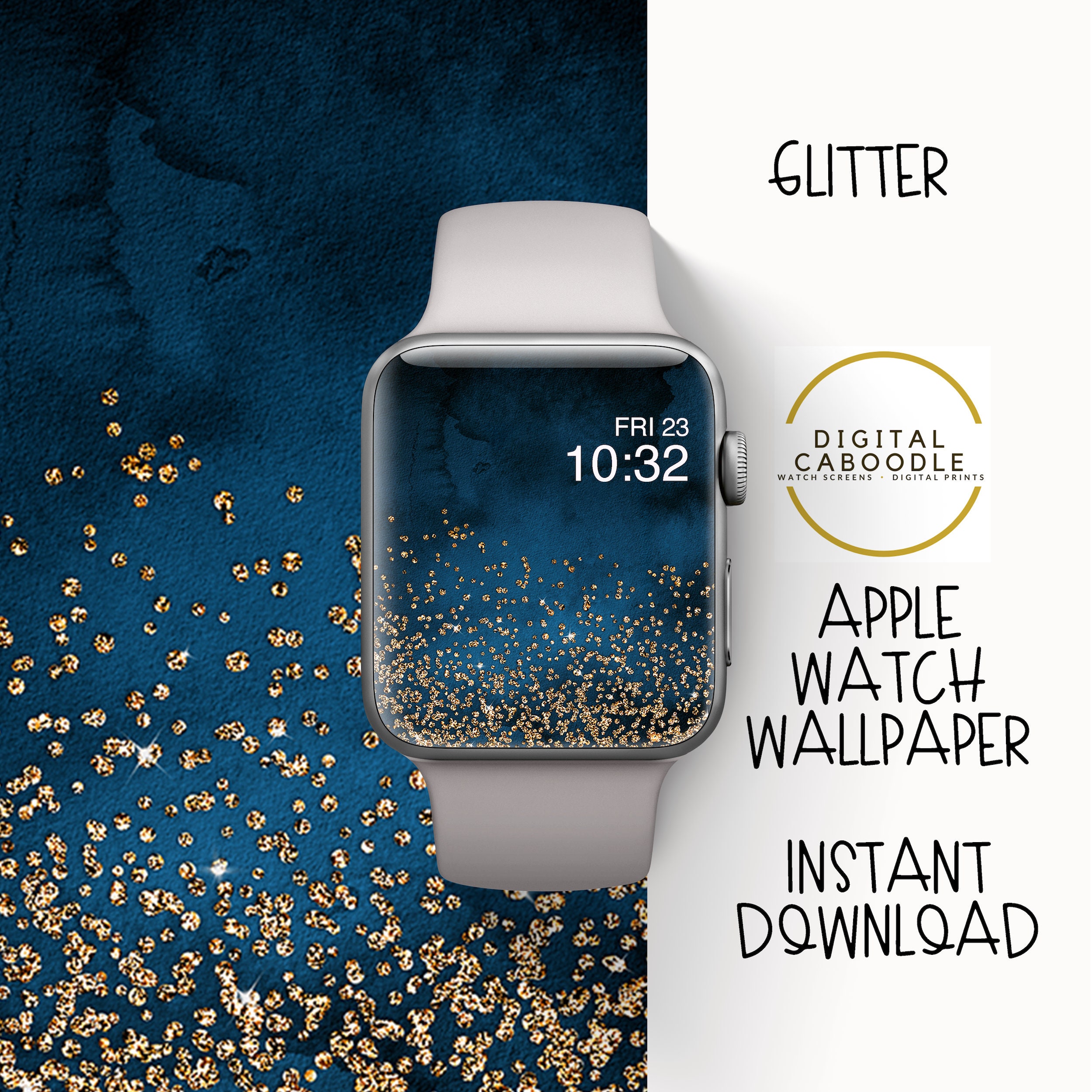 Wallpaper for Apple Watch Wallpaper With Blue and Gold Smart - Etsy Hong  Kong