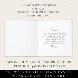 The image is a blank card with instructions for adding personal messages.