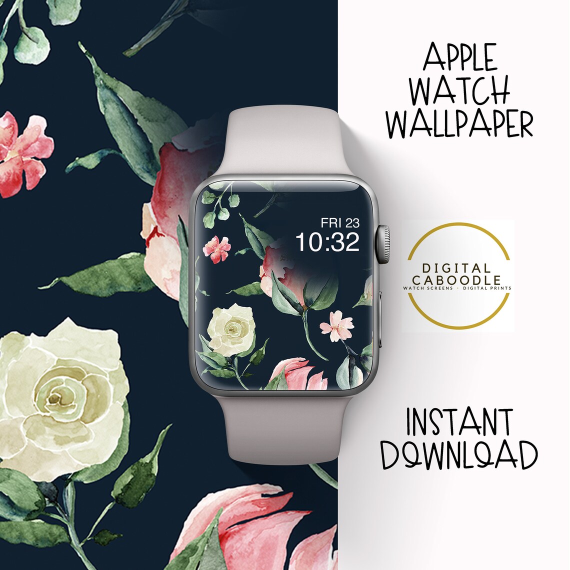 Apple Watch Wallpaper Floral Flowers apple watch background Etsy