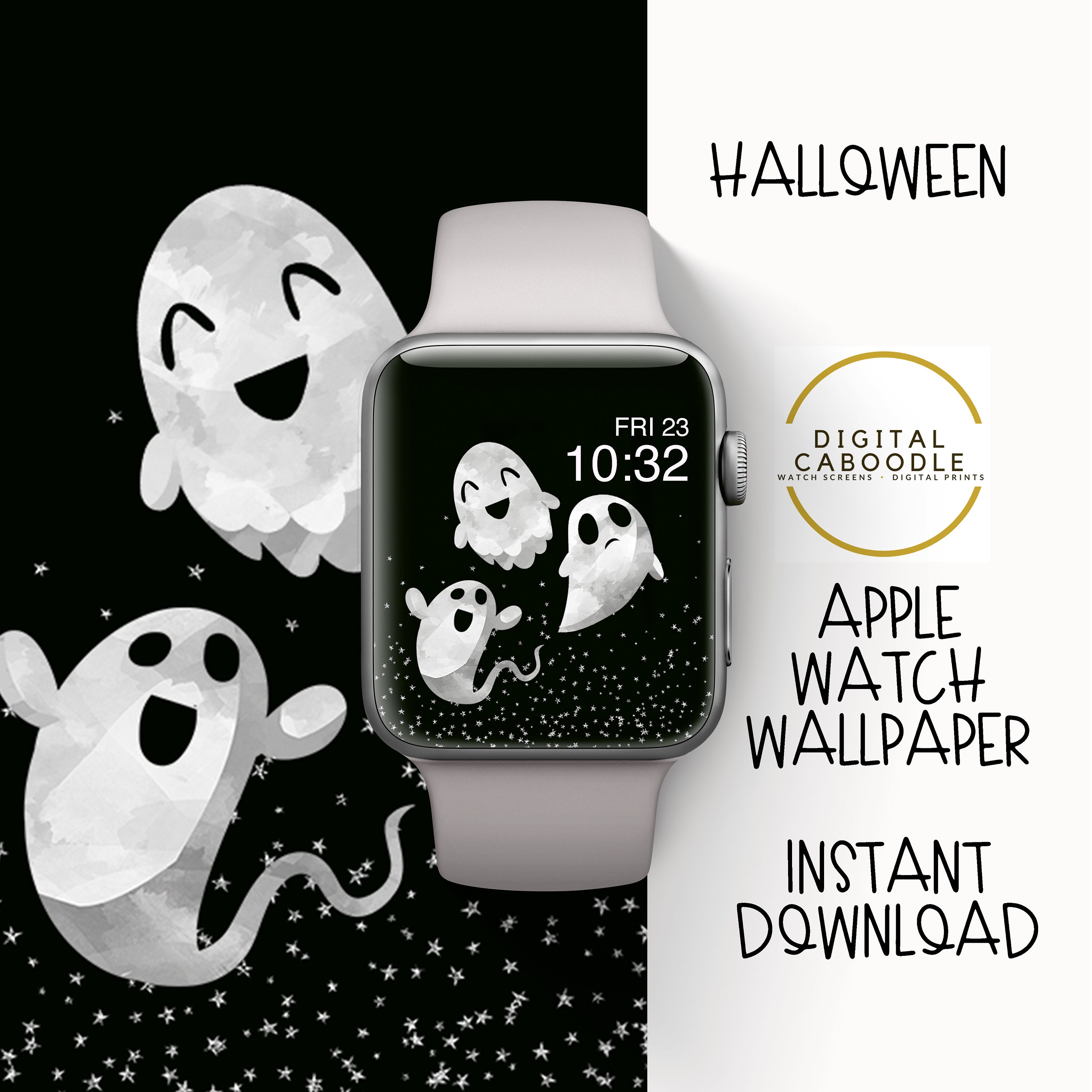Halloween Apple Watch Wallpaper Halloween Wallpaper Ghosts Etsy