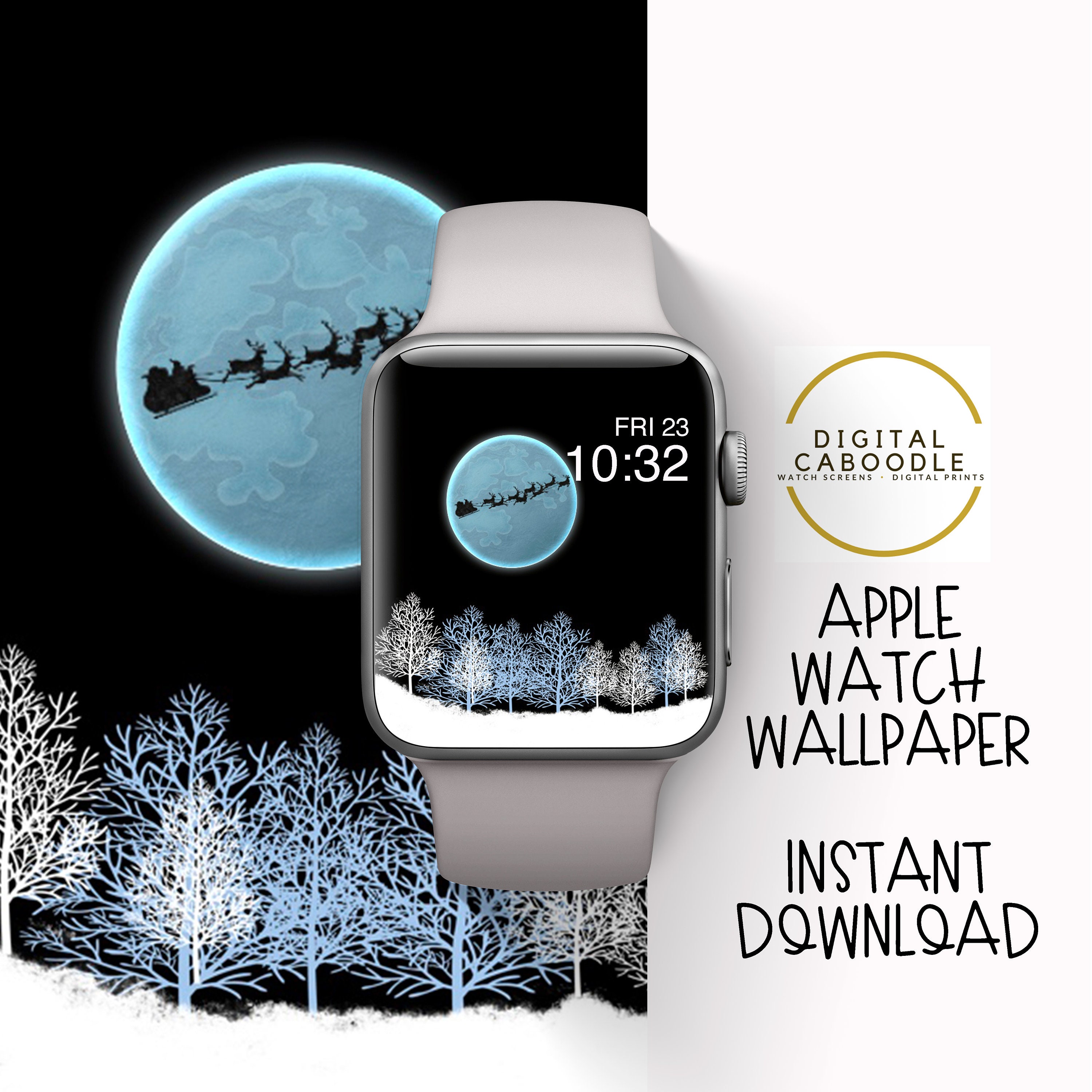 Apple Watch Wallpaper Winter Night Christmas apple watch | Etsy