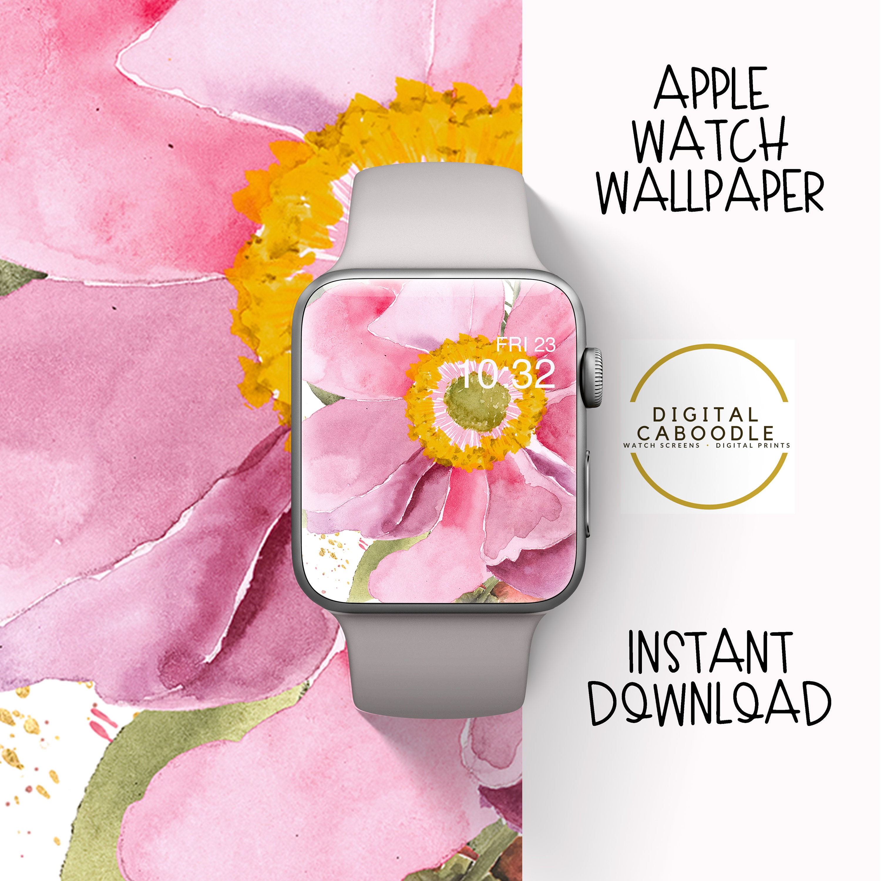 Apple Watch Wallpaper Apple Watch Background Pink Large | Etsy