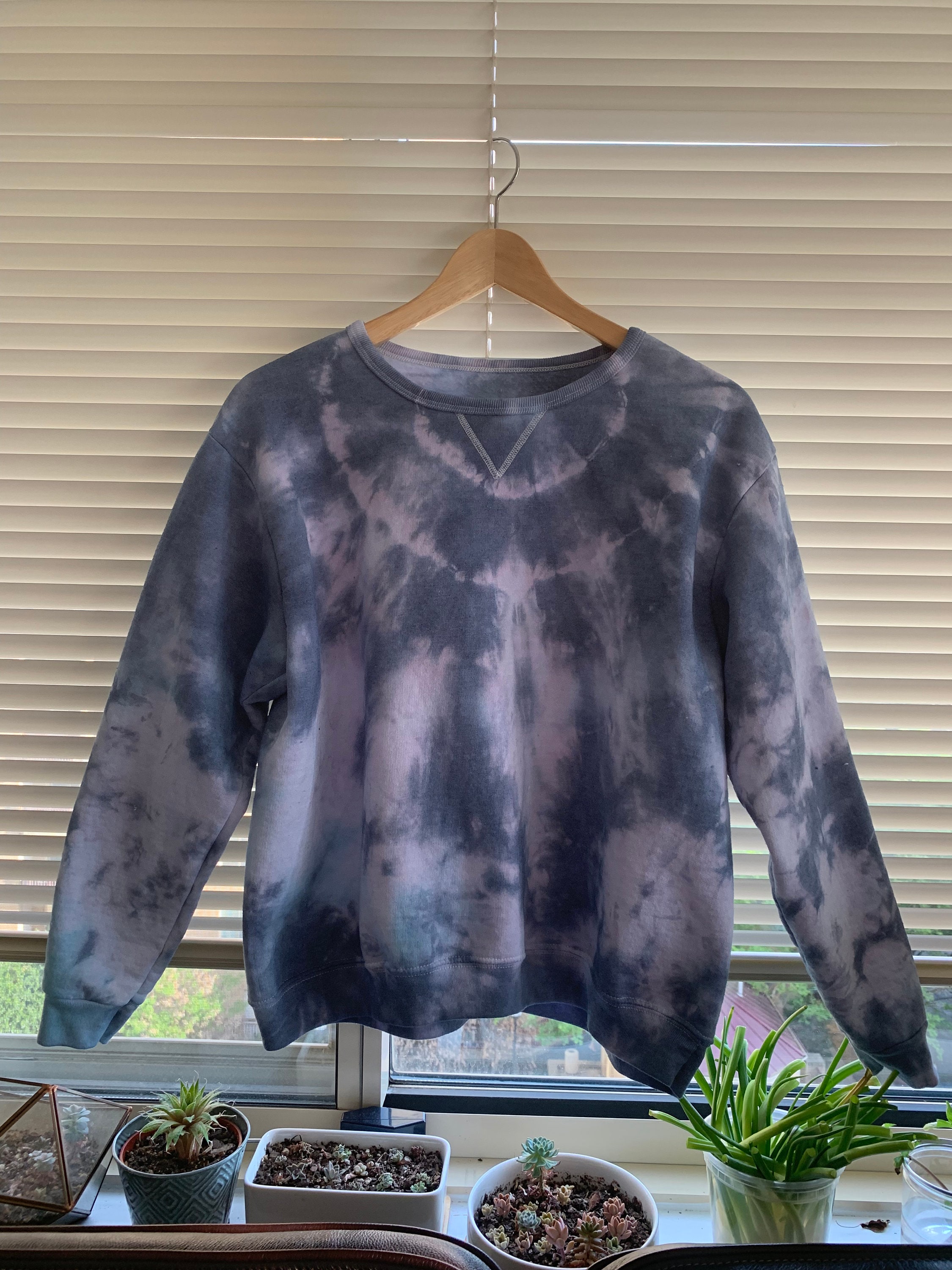 【MENSPANDA】Side Shibori Vintage Dying Washing Sweatshirt Shibori Sweatshirt - Etsy