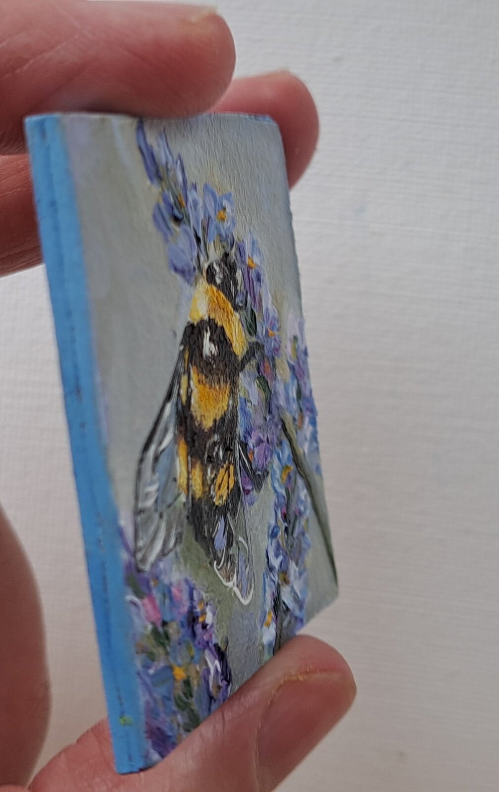Miniature Bumblebee Oil Painting, Original Honey Bee Art (2x1.6 In) - Etsy