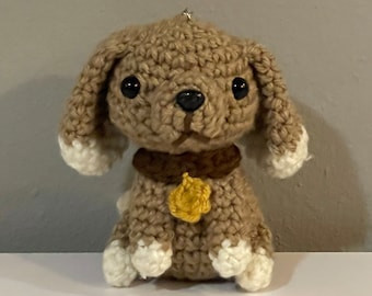 Crochet Dog Keychain - Amigurumi Animal Keychain, Crochet Dog, Handmade Keychain, Handmade Gift, Animal Keychain, Cute Gift