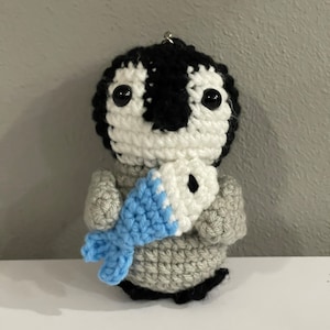 Crochet Penguin Keychain