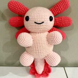 Crochet Axolotl Plushie - Amigurumi Plushie, Crochet Sea Creature, Crochet Plushie, Handmade Plushie, Cute Plush, Axolotl Plushie