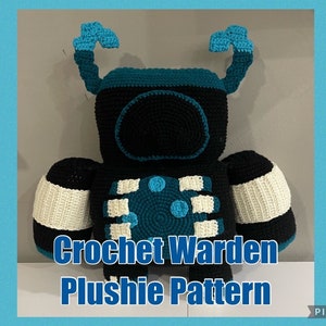 Crochet Warden Plushie Pattern - Handmade Plushie, Amigurumi Crochet, Video Game Plushie, Digital Download, Video Game Crochet
