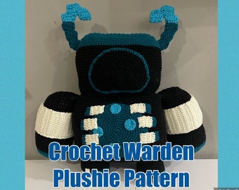 Crochet Warden Plushie Pattern - Handmade Plushie, Amigurumi Crochet, Video Game Plushie, Digital Download, Video Game Crochet