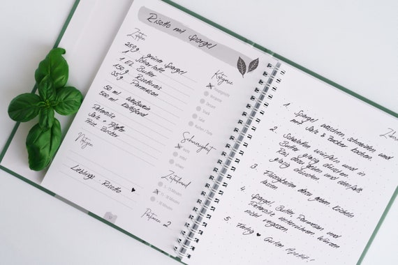 Recipe Book For Self Writing Diy Cookbook As A Gift Idea Etsy Australia