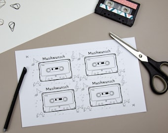 Music request cards for the wedding | Music requests template digital | Wedding game | Party birthday | DJ cards | Song request | Universal