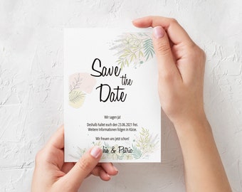 Save the Date - Kartenvorlage zum selbst ausdrucken