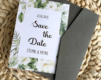 Save the Date Template Greenery I Save the Date Wedding I Save the Date Wedding Card I Save the Date Invitation | Download | Wedding DIY