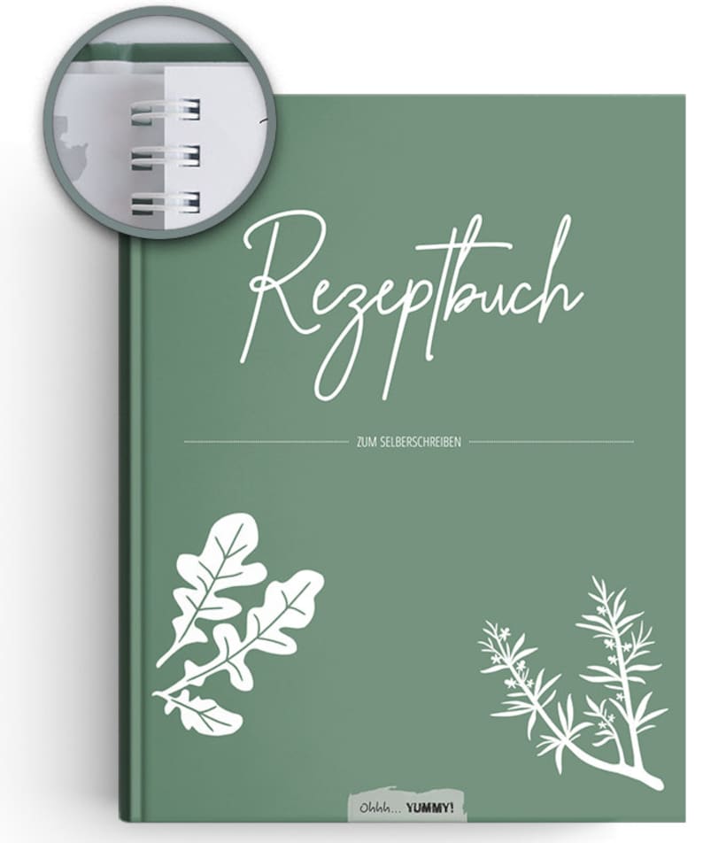 Rezeptbuch zum Selberschreiben DIY Kochbuch als Geschenkidee DINA5 Hardcover mit Ringbuch Bild 5