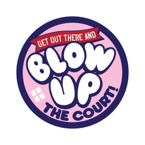 Blow Pop Sticker: Motiverende teamstickers (set van 24) - Blow Pop Blow Up the Court Pink