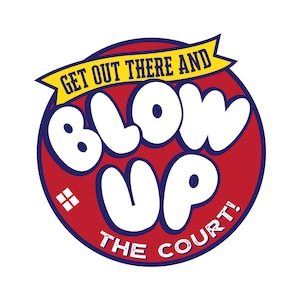 Blow Pop Sticker: Team Motiverende Stickers (set van 24) - Blow Pop Blow Up the Court Red