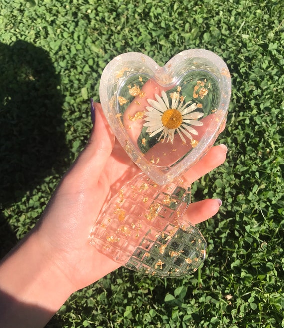 Handmade Resin Heart Jewelry Trinket Set