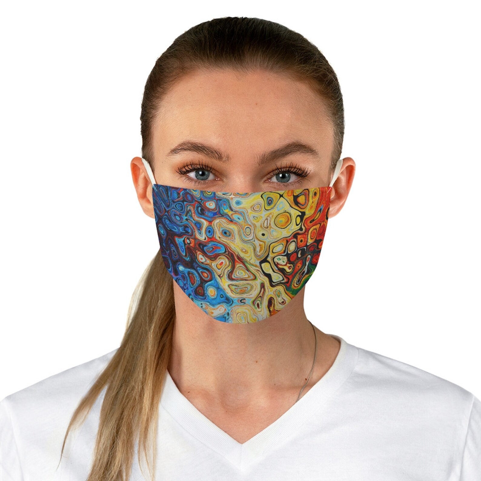 Abstract Art Colorful Fabric Face Mask Abstract Design Mask Etsy UK