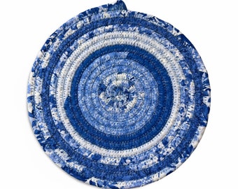 Fabric Rope Trivets-Handmade-Cotton-Round