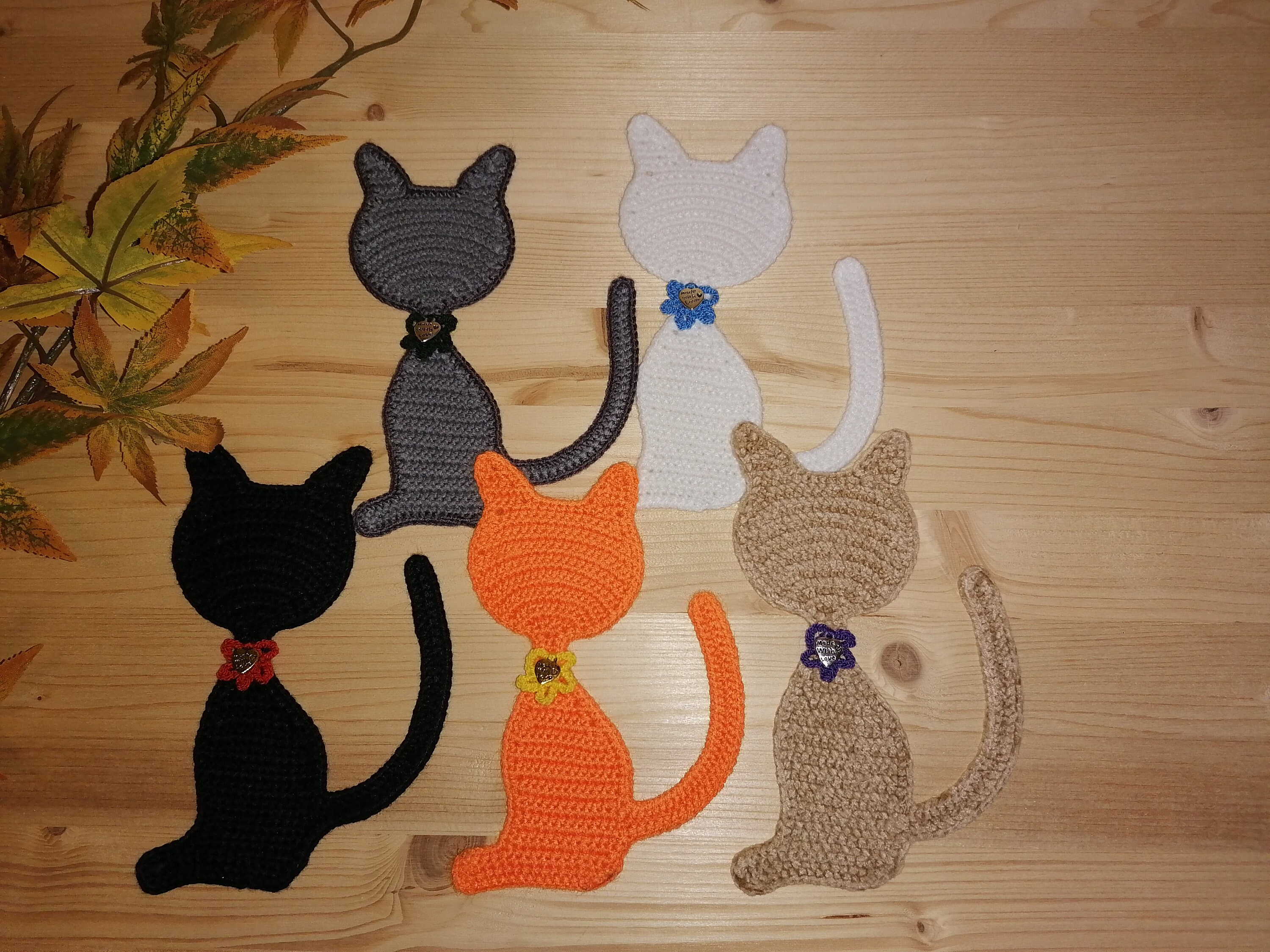 Applique crochet cat pattern Bookmark Etsy